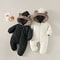 2025 Newborn Winter Snowsuit VelvetLined Thermal Jumpsuit Romper 5
