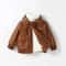 2024 Premium Baby Boys PU Leather Jacket Fashion FallWinter Moto Outerwear 0
