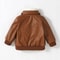 2024 Premium Baby Boys PU Leather Jacket Fashion FallWinter Moto Outerwear 2