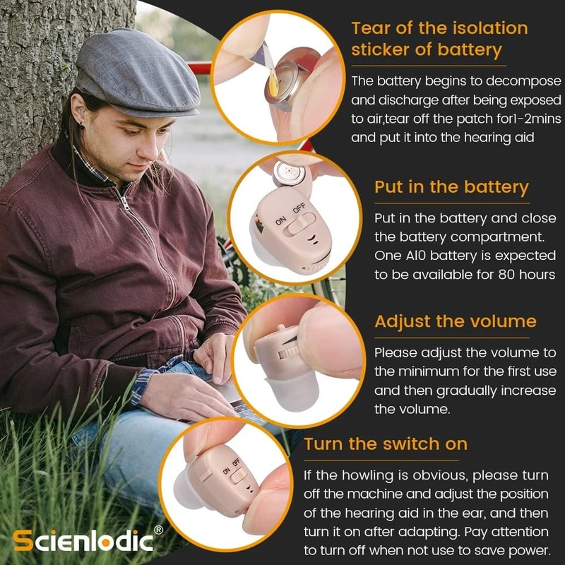 Digital ITE Mini Invisible Hearing Aid Discreet Sound Amplifier For Severe Loss 3