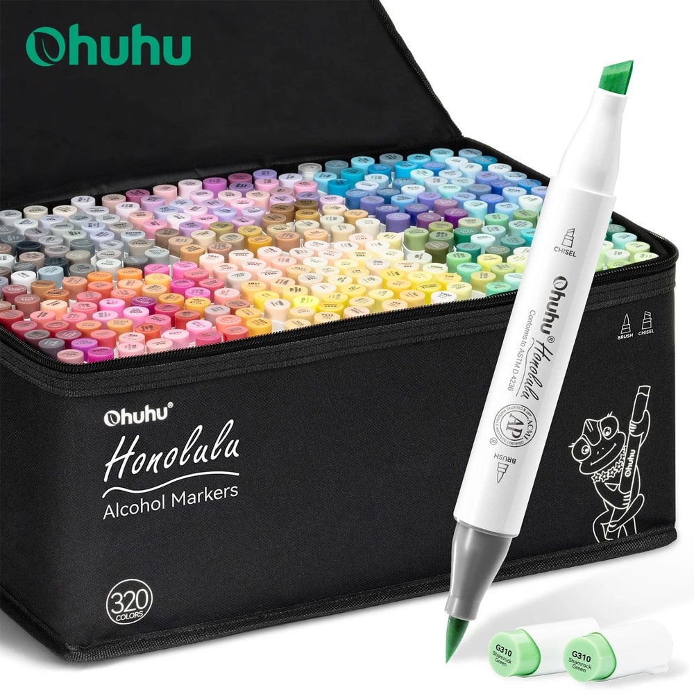 Ohuhu Honolulu 320Color Master Marker Set Refillable Alcohol Art Markers 0