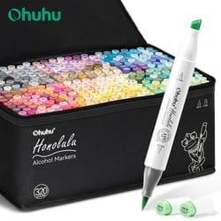 ohuhu honolulu 320-color master marker set - refillable alcohol art markers
