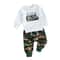 Adorable Baby Girl 2Piece Spring Ensemble Floral Embroidered Top Camo Pants 5