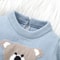2Piece Newborn Knitted Romper Hat Set Blue Winter Outwear Playsuit 1