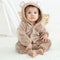 Winter Rabbit Hooded Baby Romper Plush Zipper Newborn Jumpsuit 6