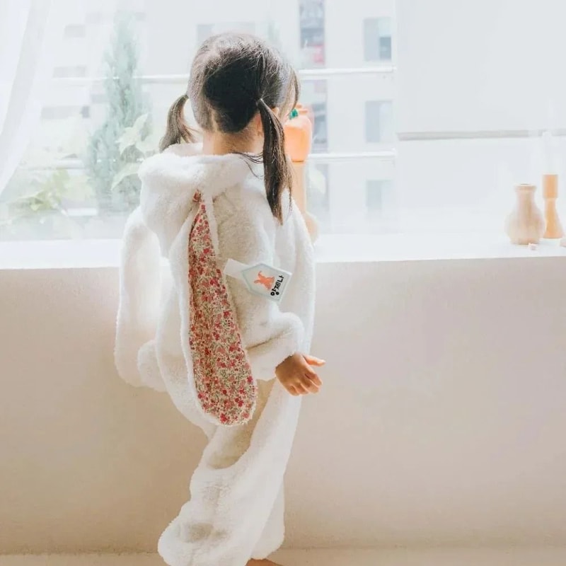 Winter Rabbit Hooded Baby Romper Plush Zipper Newborn Jumpsuit 9