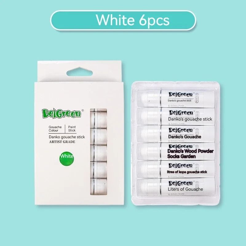 Artist Series Soft Solid Gouache Paint Sticks Washable NonToxic Drawing Pastels 6