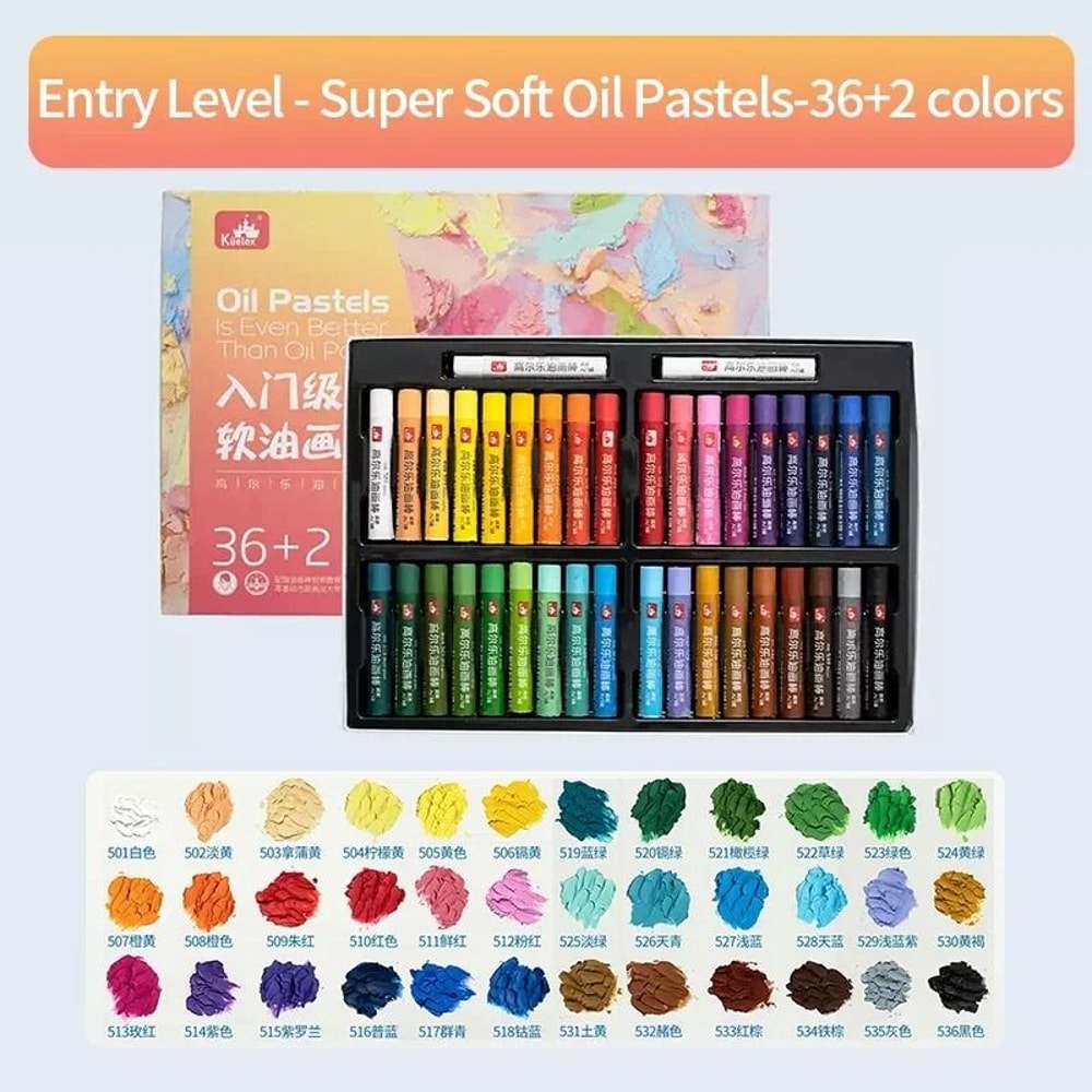Super Soft Professional Oil Pastel Set Vibrant Artist Grade Blending Layering 9
