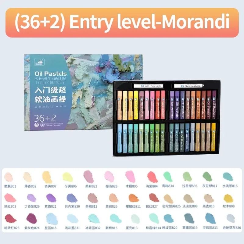 Super Soft Professional Oil Pastel Set Vibrant Artist Grade Blending Layering 12