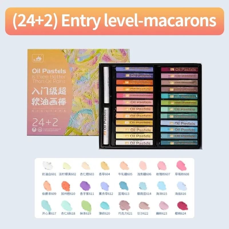 Super Soft Professional Oil Pastel Set Vibrant Artist Grade Blending Layering 14