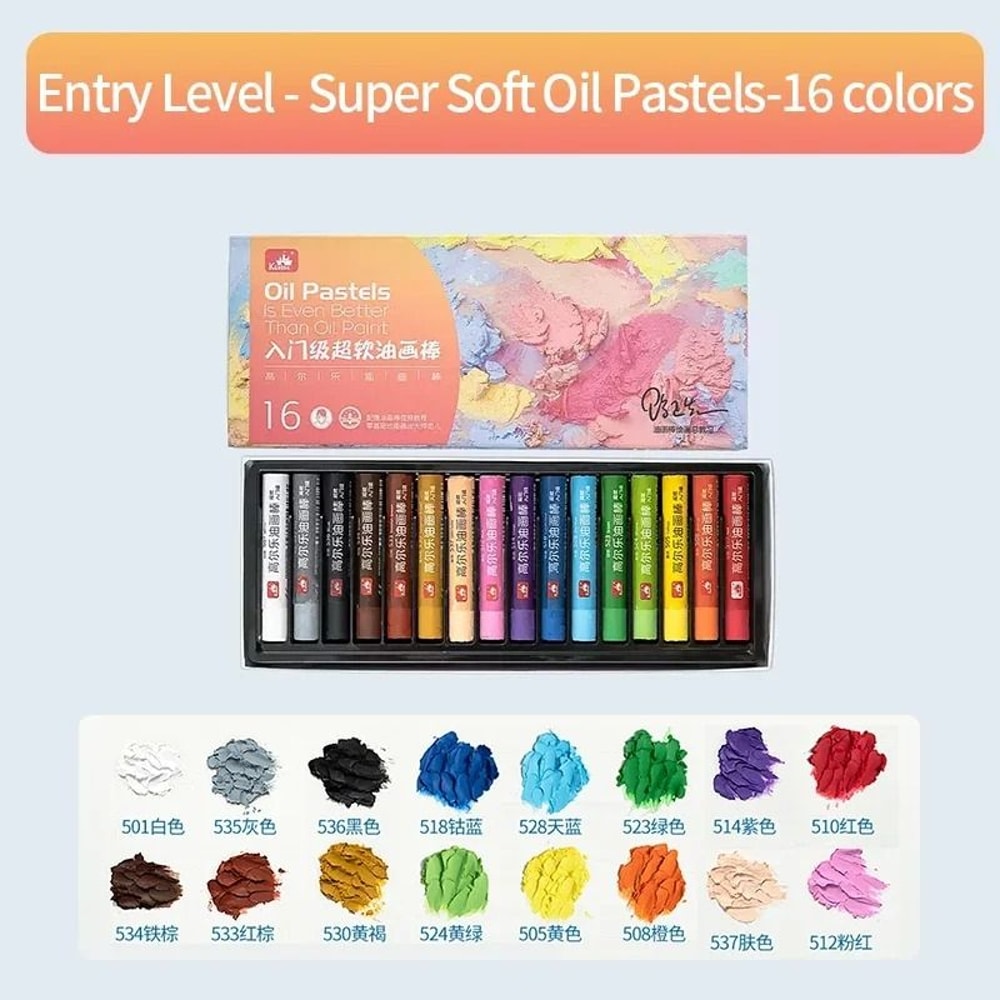 Super Soft Professional Oil Pastel Set Vibrant Artist Grade Blending Layering 7
