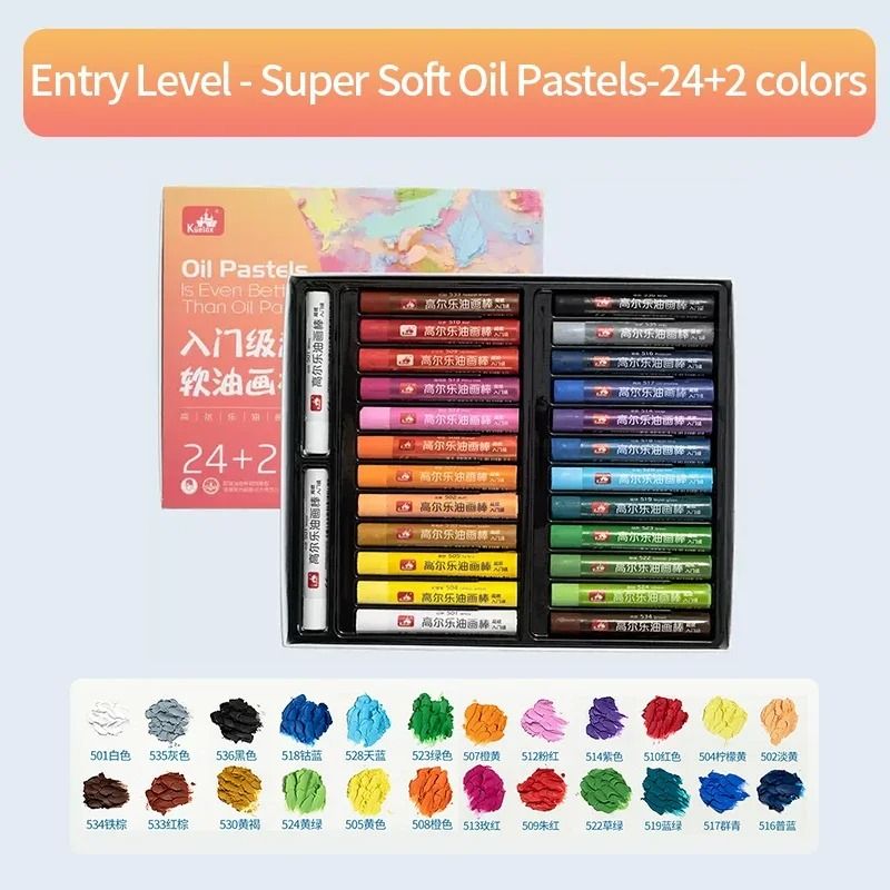 Super Soft Professional Oil Pastel Set Vibrant Artist Grade Blending Layering 8