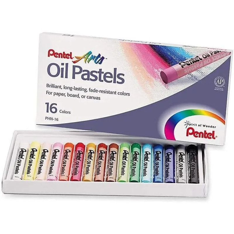 Pentel Arts Professional Oil Pastel Set Brilliant Assorted Colors PHN Series 9