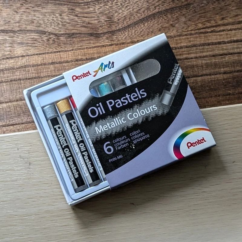 Pentel Arts Professional Oil Pastel Set Brilliant Assorted Colors PHN Series 12