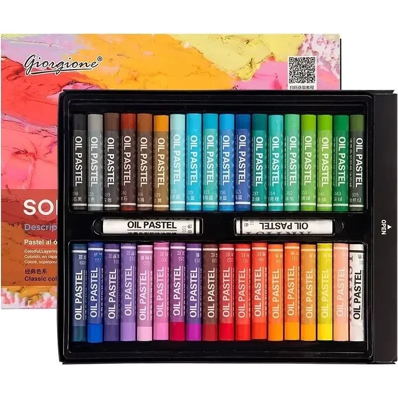 Professional Soft Oil Pastel Set 12253850 Vibrant Tones For Artists Students 1