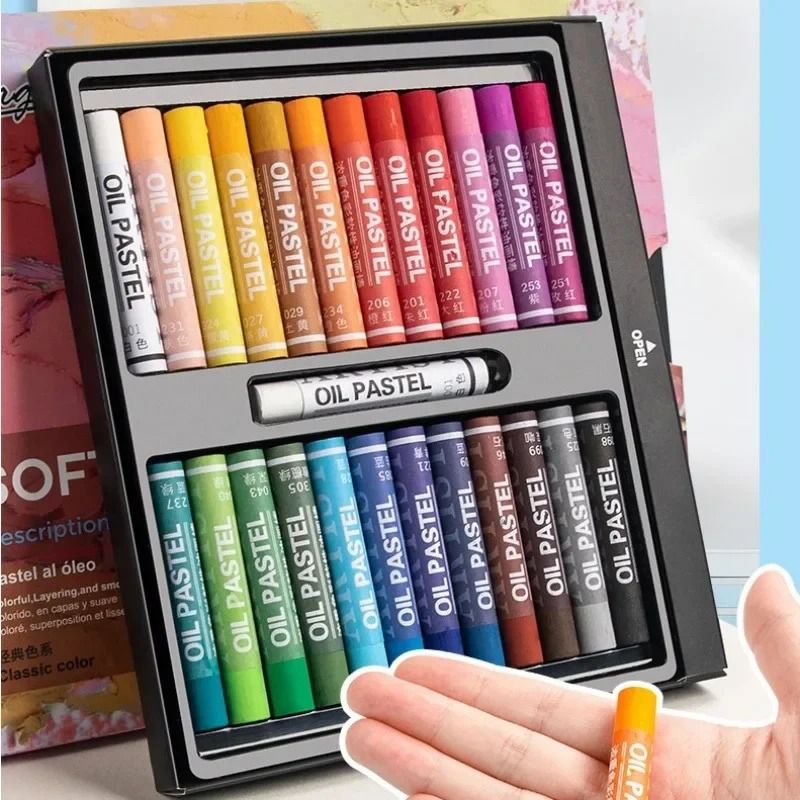 Professional Soft Oil Pastel Set 12253850 Vibrant Tones For Artists Students 4