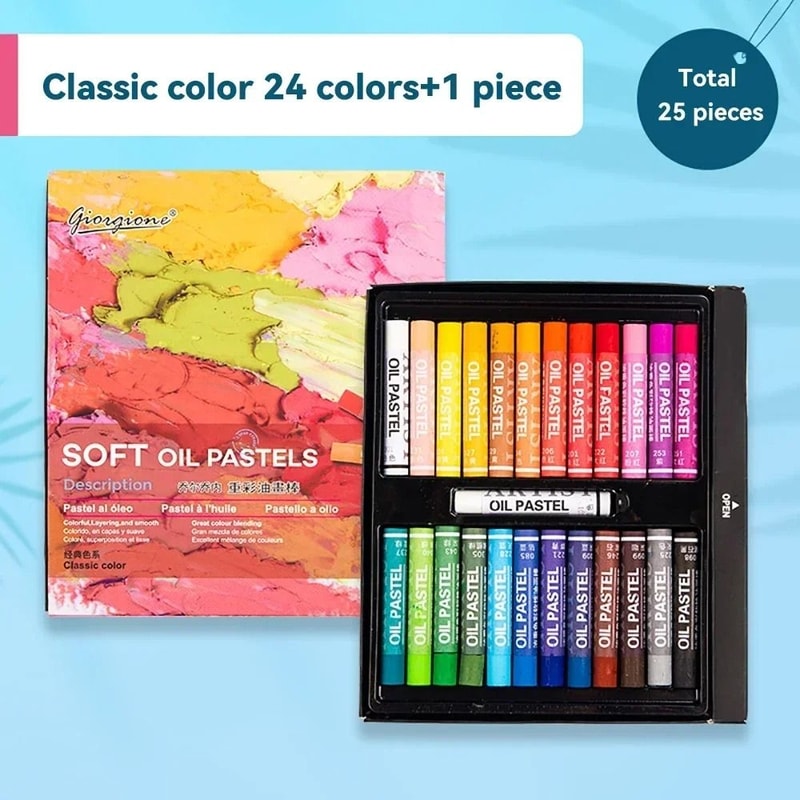 Professional Soft Oil Pastel Set 12253850 Vibrant Tones For Artists Students 8