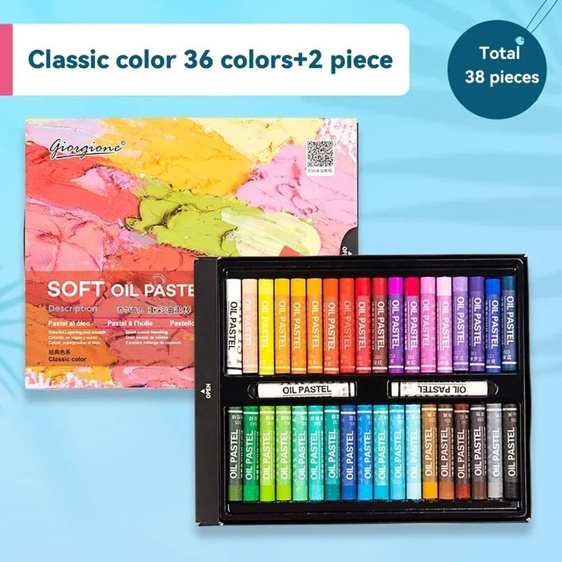 Professional Soft Oil Pastel Set 12253850 Vibrant Tones For Artists Students 11