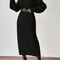 Slouchy Knit Turtleneck Long Sweater Dress Autumn Winter Loose Ankle Length Party Dress 5