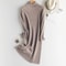 Casual Aesthetic Maxi Sweater Dress Loose Vintage Knitted Bodycon Winter Korean Fashion 5