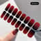 Semi Cured Nail Wrap Gradient Multi Color Solid Gel Full Cover Slider Self Adhesive Nail Decal 9