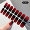 Semi Cured Nail Wrap Gradient Multi Color Solid Gel Full Cover Slider Self Adhesive Nail Decal 9