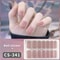 Semi Cured Nail Wrap Gradient Multi Color Solid Gel Full Cover Slider Self Adhesive Nail Decal 10
