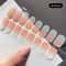 Semi Cured Nail Wrap Gradient Multi Color Solid Gel Full Cover Slider Self Adhesive Nail Decal 6