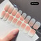 Semi Cured Nail Wrap Gradient Multi Color Solid Gel Full Cover Slider Self Adhesive Nail Decal 6