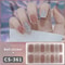 Semi Cured Nail Wrap Gradient Multi Color Solid Gel Full Cover Slider Self Adhesive Nail Decal 13