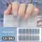 Semi Cured Nail Wrap Gradient Multi Color Solid Gel Full Cover Slider Self Adhesive Nail Decal 17