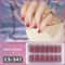 Semi Cured Nail Wrap Gradient Multi Color Solid Gel Full Cover Slider Self Adhesive Nail Decal 18