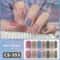 Semi Cured Nail Wrap Gradient Multi Color Solid Gel Full Cover Slider Self Adhesive Nail Decal 21