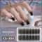 Semi Cured Nail Wrap Gradient Multi Color Solid Gel Full Cover Slider Self Adhesive Nail Decal 23