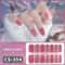 Semi Cured Nail Wrap Gradient Multi Color Solid Gel Full Cover Slider Self Adhesive Nail Decal 25