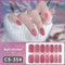 Semi Cured Nail Wrap Gradient Multi Color Solid Gel Full Cover Slider Self Adhesive Nail Decal 25