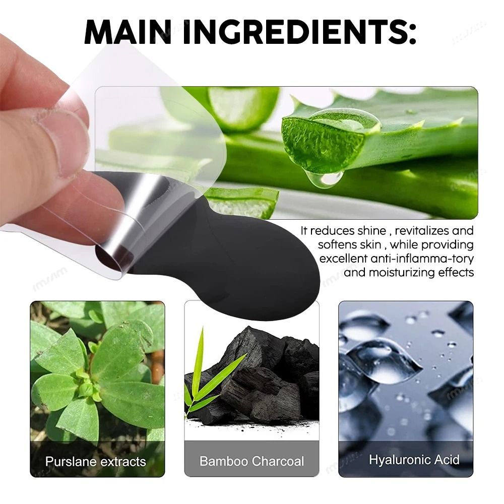 Black Pig Nose Stick Bamboo Charcoal Blackhead Remover Pore Cleaning Acne Treatment Strip 2