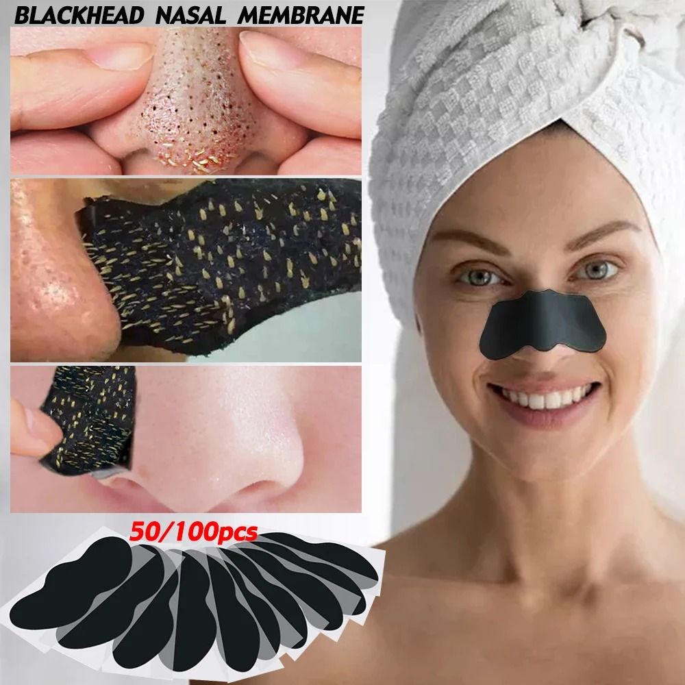 Black Pig Nose Stick Bamboo Charcoal Blackhead Remover Pore Cleaning Acne Treatment Strip 5