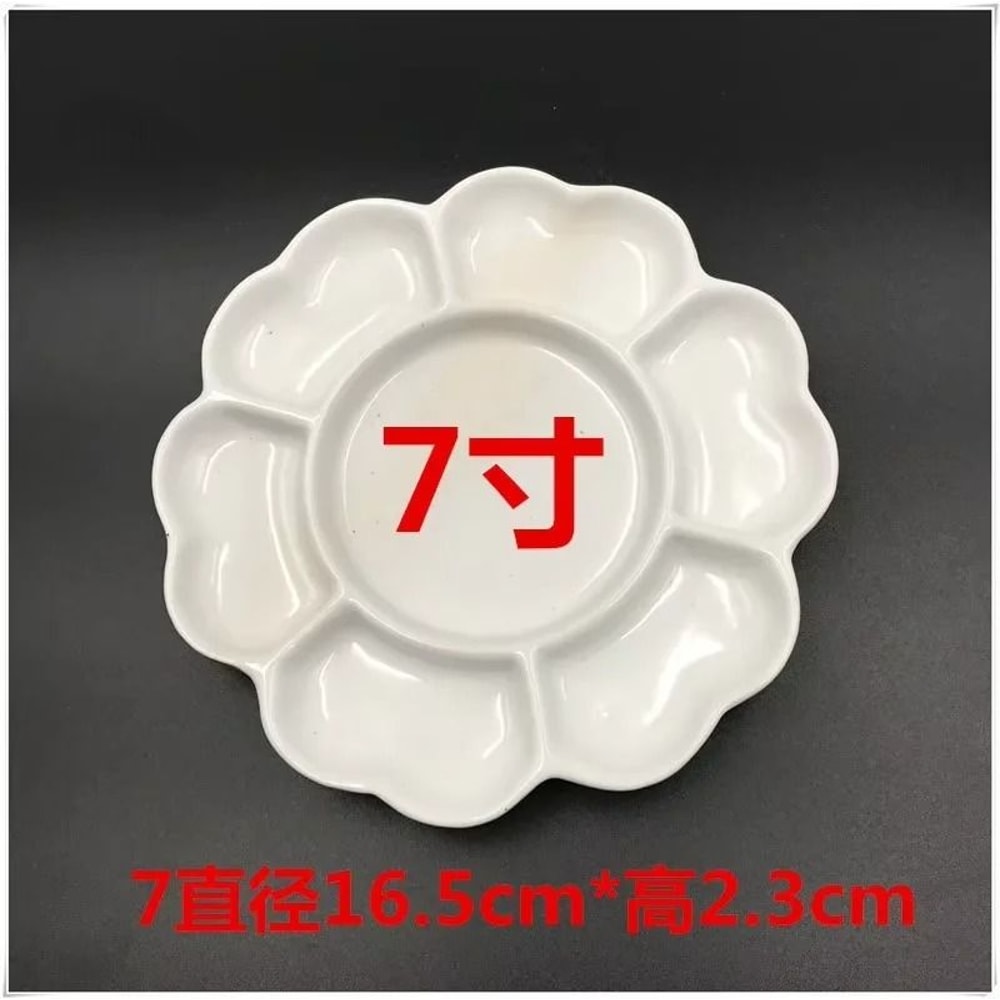 Jingdezhen Ceramic Plum Blossom Palette Pigment Gouache Watercolor Painting Art Supplies 11