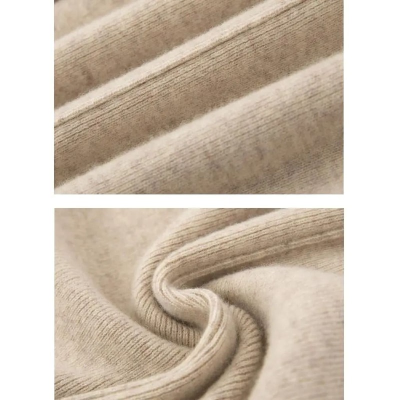 100 Merino Wool Wide Leg Pants Autumn Winter Lace Up Mid Seam Cashmere Trousers Knitted Bottoms 5