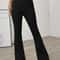 VigoCasey 2025 Casual Knit High Waist Bell Bottom Pants Autumn Winter Solid Office Trousers 0