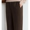 AMII Minimalist Winter Suede Wide Leg Trousers False Placket Elastic Waist Professional Office Pant 2