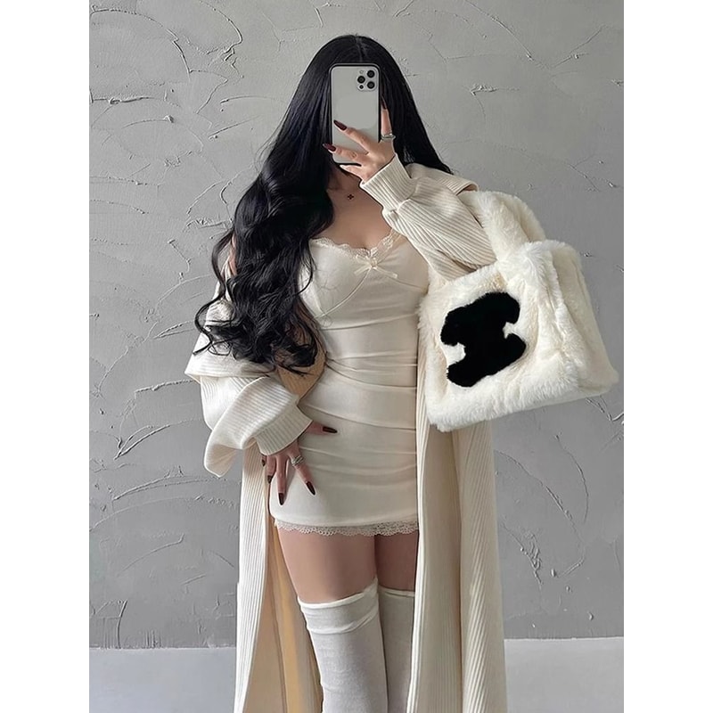 Y2K Retro Lace Patchwork Spaghetti Strap Black Bodycon Mini Dress Fashion Aesthetic Sexy Party Wear 4