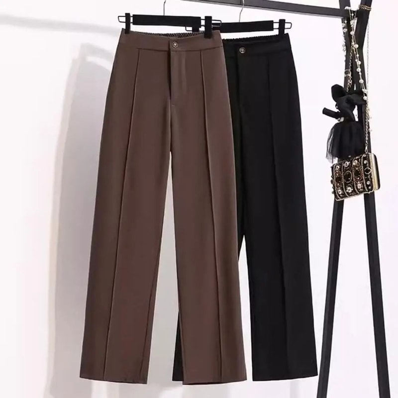 Fashion Office Wear High Waist Formal Suit Trousers Elegant Workwear Dress Pants 0