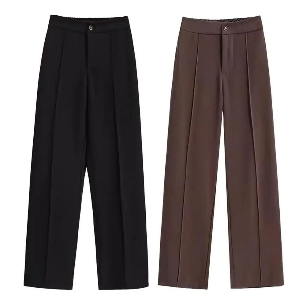 Fashion Office Wear High Waist Formal Suit Trousers Elegant Workwear Dress Pants 4