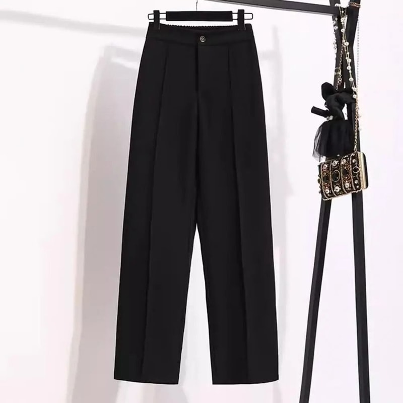 Fashion Office Wear High Waist Formal Suit Trousers Elegant Workwear Dress Pants 5