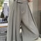 Botvotee Elegant Office Suit Pants High Waisted Wide Leg Baggy Blazer Trousers With Sashes 3