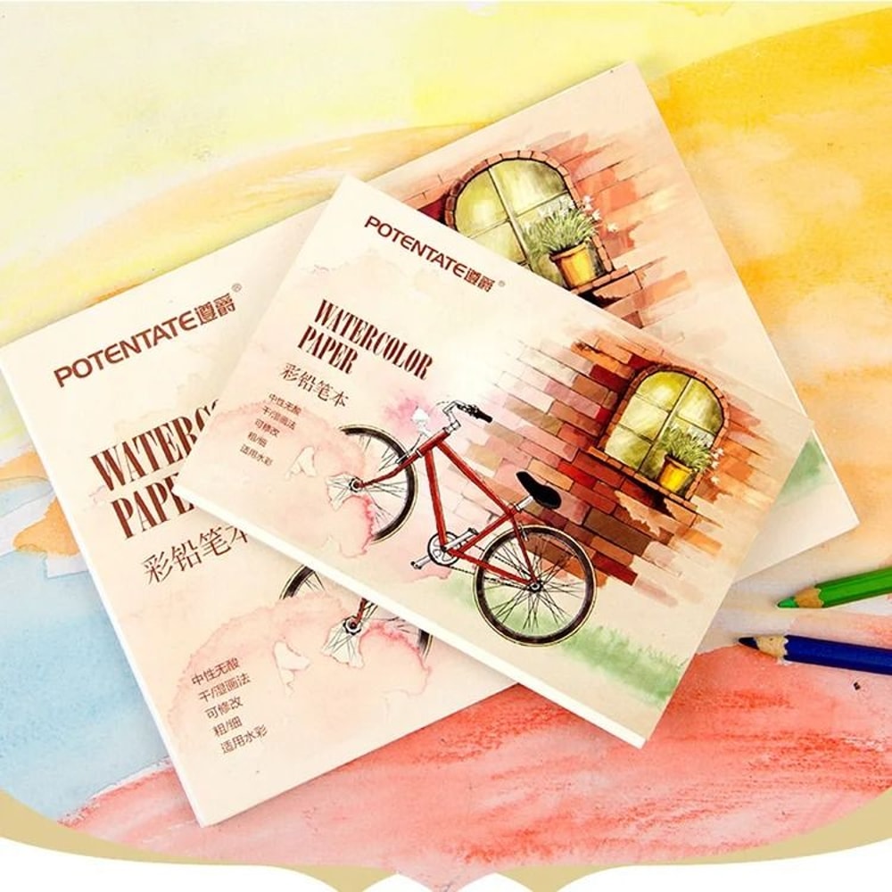 A5A6 300gsm Professional Watercolor Sketchbook 12 Sheets Heavyweight Drawing Handbook 0