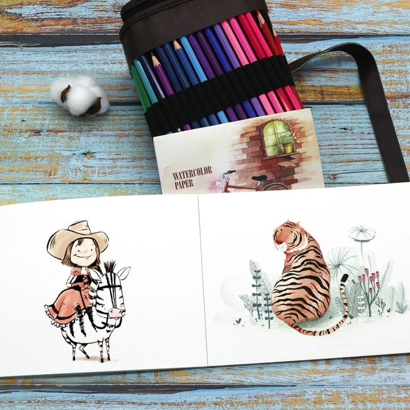 A5A6 300gsm Professional Watercolor Sketchbook 12 Sheets Heavyweight Drawing Handbook 3