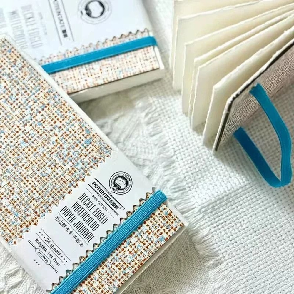POTENTATE 100 Cotton Square Watercolor Paper Book 300g 140lb 24 Sheets Professional Sketchbook 4